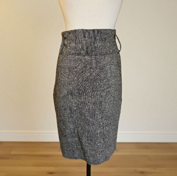 Dalia Wool Pencil Skirt Size 4 Gray Herringbone High-Rise Career Classic Lined - Picture 1 of 10